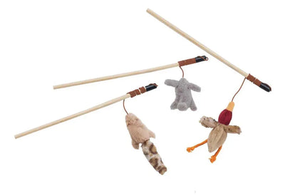 Skinneeez Friends Teaser Wands with Catnip Assorted 12 in Ethical Pet