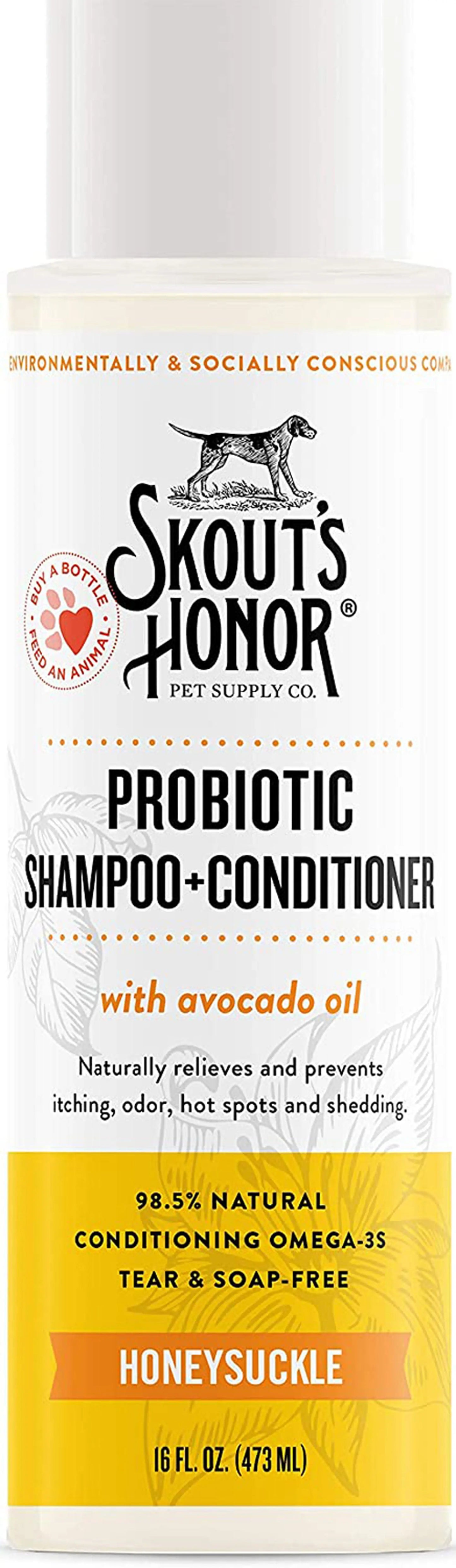 Skouts Honor Dog Shampoo Conditioner Honeysuckle 16oz. Skouts Honor