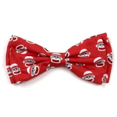 Sock Monkey Dog Bow Tie.