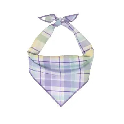 Spring Dog Bandana, Lavender Plaid Hunter K9