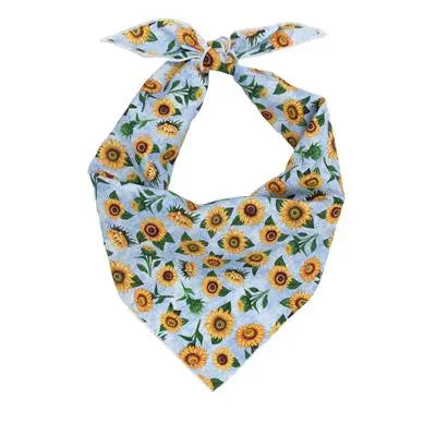 Sunflower Blue Floral Dog Bandana Hunter K9