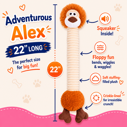 22" Long Plush Dog Toy