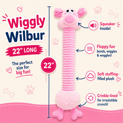22" Long Plush Dog Toy