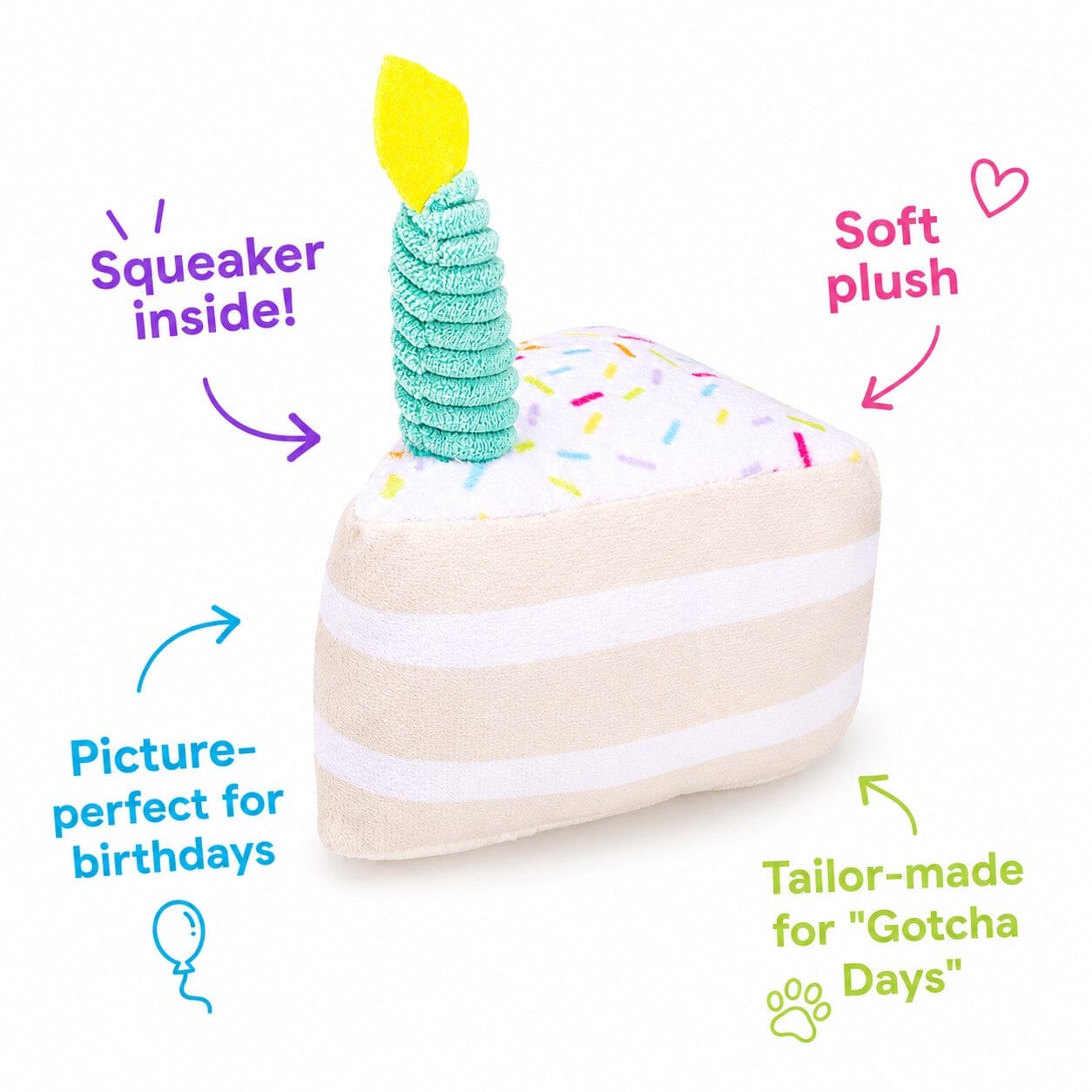 Cupcakes and Cake Slices Mini Plush Dog Toys Collection