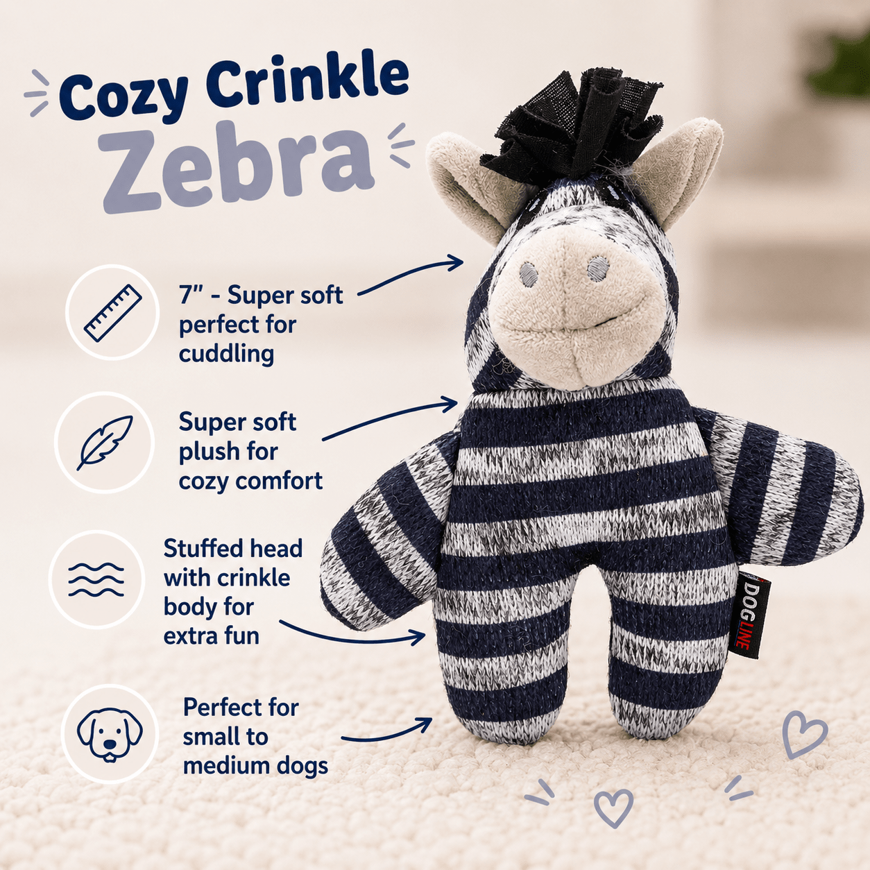 Cozy Crinkle Dog Toy Collection