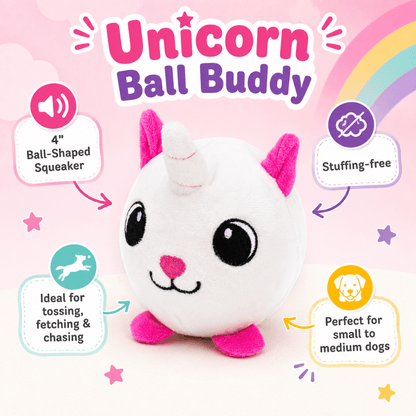 4" Ball Buddy Dog Toy with Ball-Shaped Squeaker