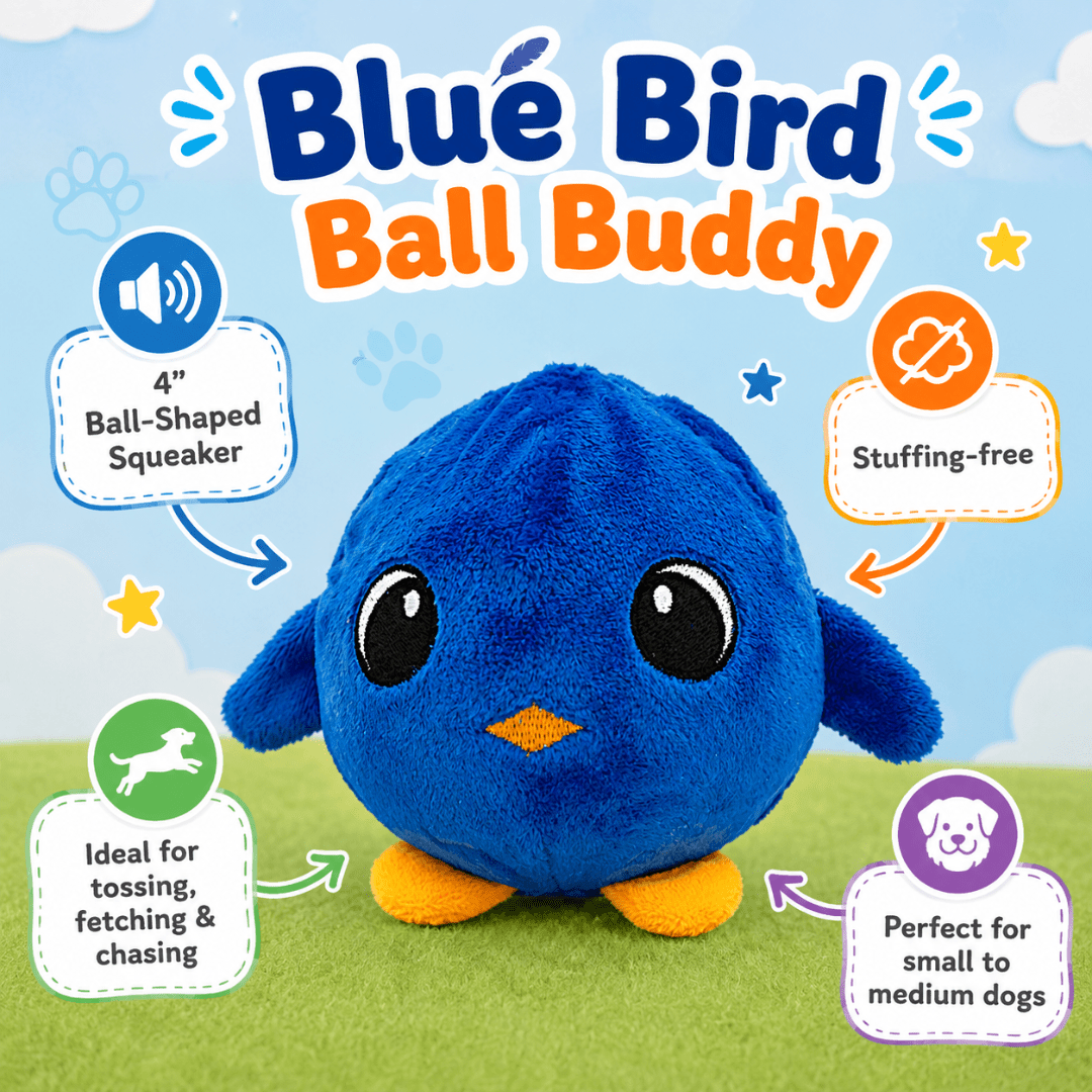4" Ball Buddy Dog Toy with Ball-Shaped Squeaker