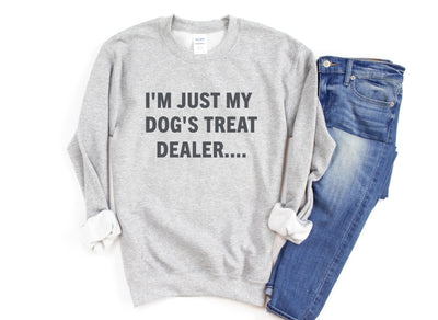 Dog Treat Dealer Unisex Gildan Ash Gray Sweatshirt