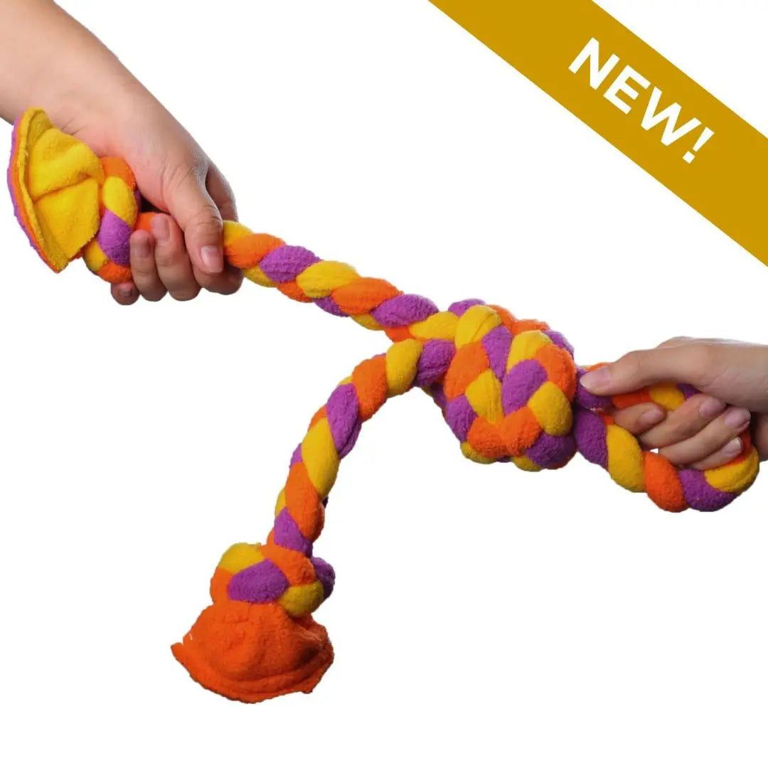 Tall Tails Dog Braided Fleece Tug 15 Inch Tall Tails