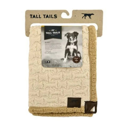 Tall Tails Dog Micro Blanket Sherpa Bone 30X40 Tall Tails