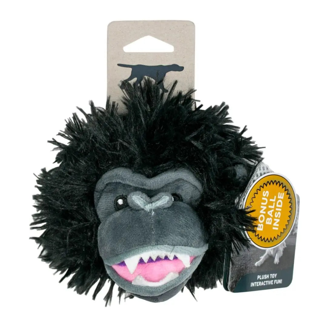 Tall Tails Dog Toy 2 In 1 Gorilla Head 4 Inch Tall Tails