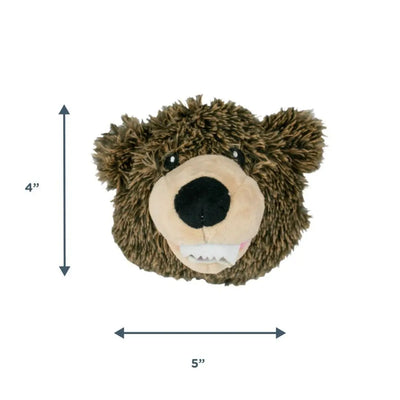 Tall Tails Dog Toy 2 In 1 Grizzly Head 4 Inch Tall Tails