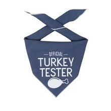 Thanksgiving Official Turkey Tester Denim Dog Bandana Hunter K9