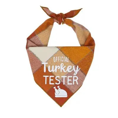 Thanksgiving Official Turkey Tester Dog Bandana Hunter K9