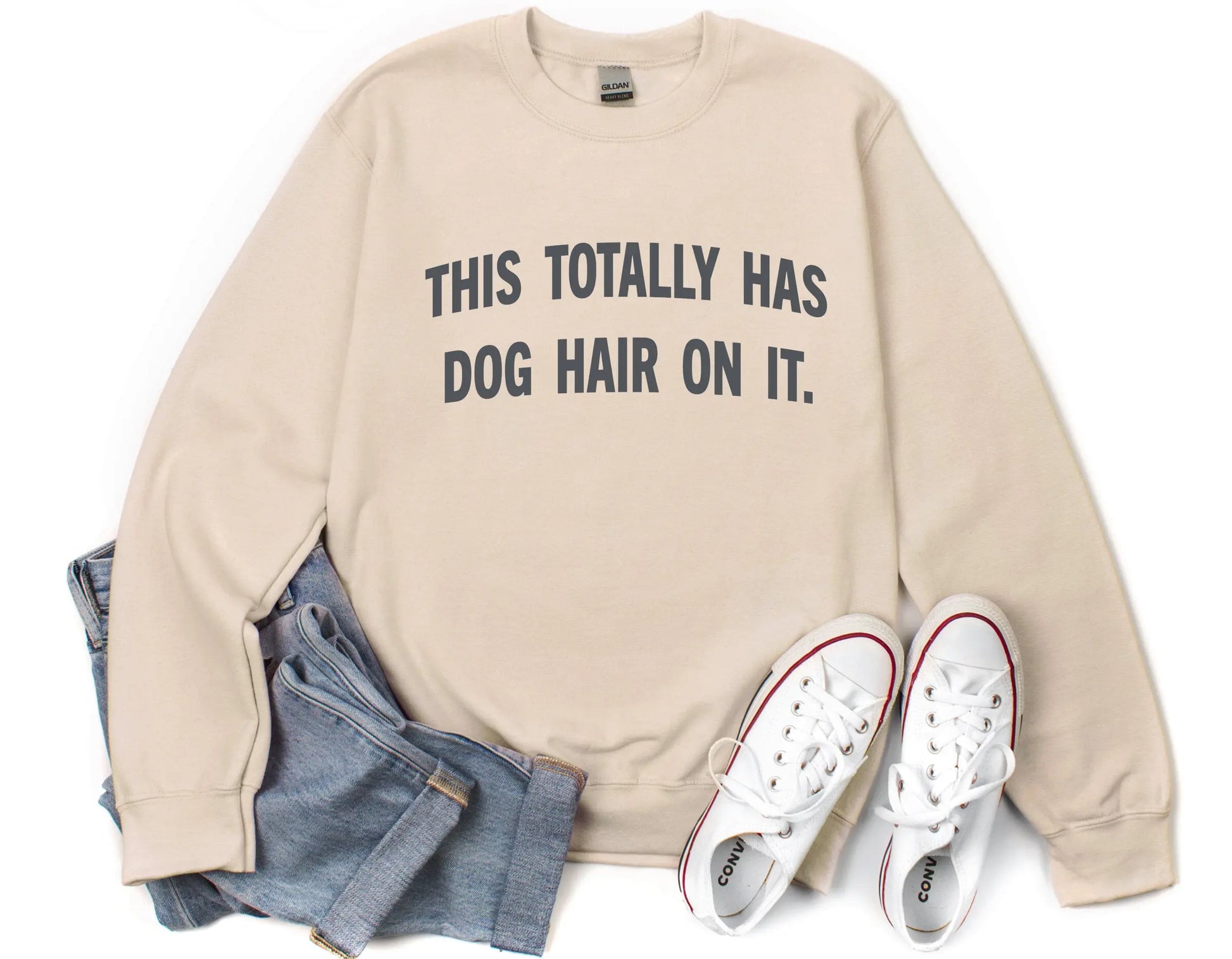 This Totally Has Dog Hair On It Crewneck Sweatshirt Hunter K9