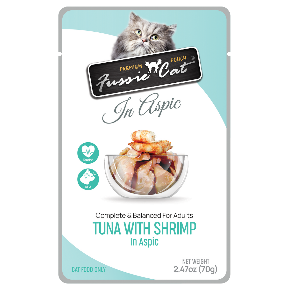 Fussie Cat Pouch - Tuna with Shrimp in Aspic (2.47oz)
