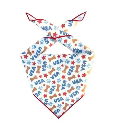 USA Patriotic Dog Bones| Memorial Day Bandana | USA | Patriotic bandana | Stars | 4th of July Hunter K9