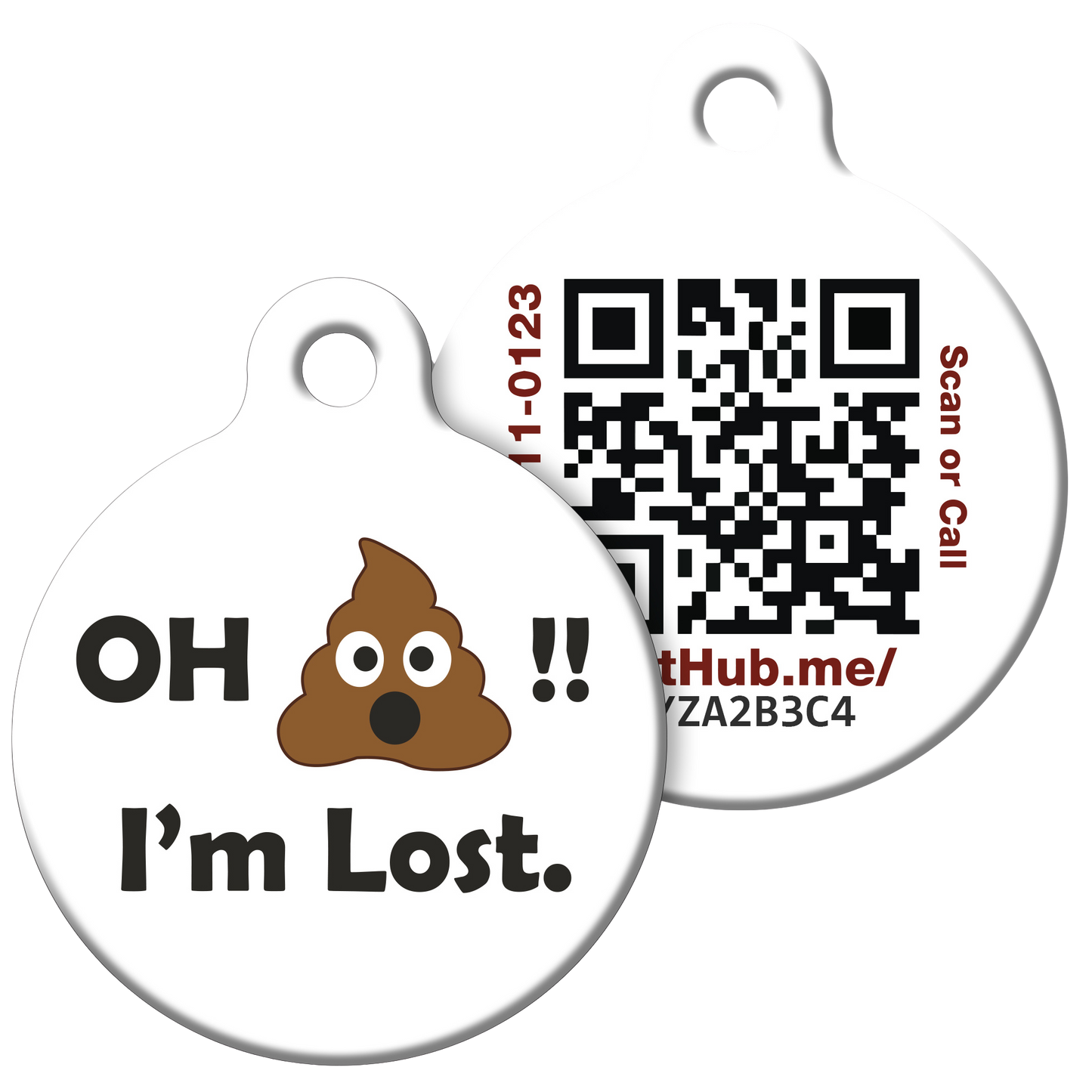 PetHub QR Pet ID Tag – Oh Crap I’m Lost