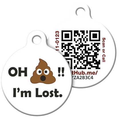 PetHub QR Pet ID Tag – Oh Crap I’m Lost