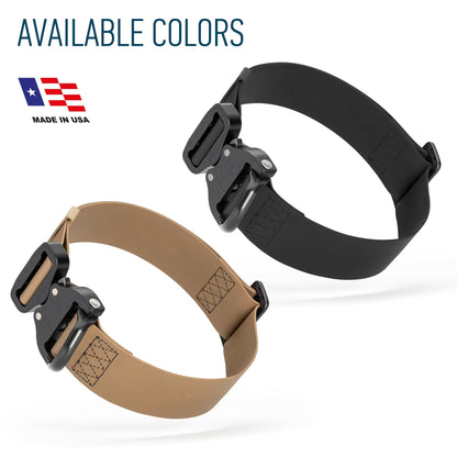 Viper BioThane Tactical Dog Collar with Cobra Buckle, 1.75" Wide