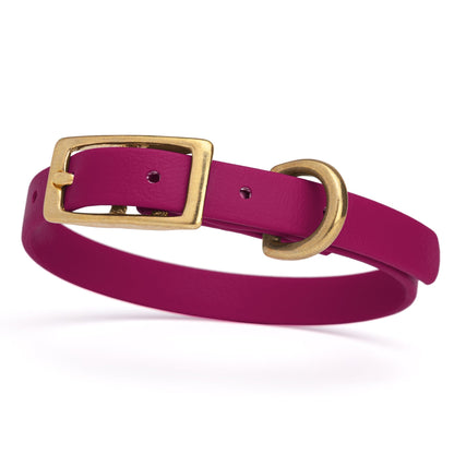 Viper Biothane Waterproof Dog Collar - Brass Hardware - Size XS (9 to 12 inches)
