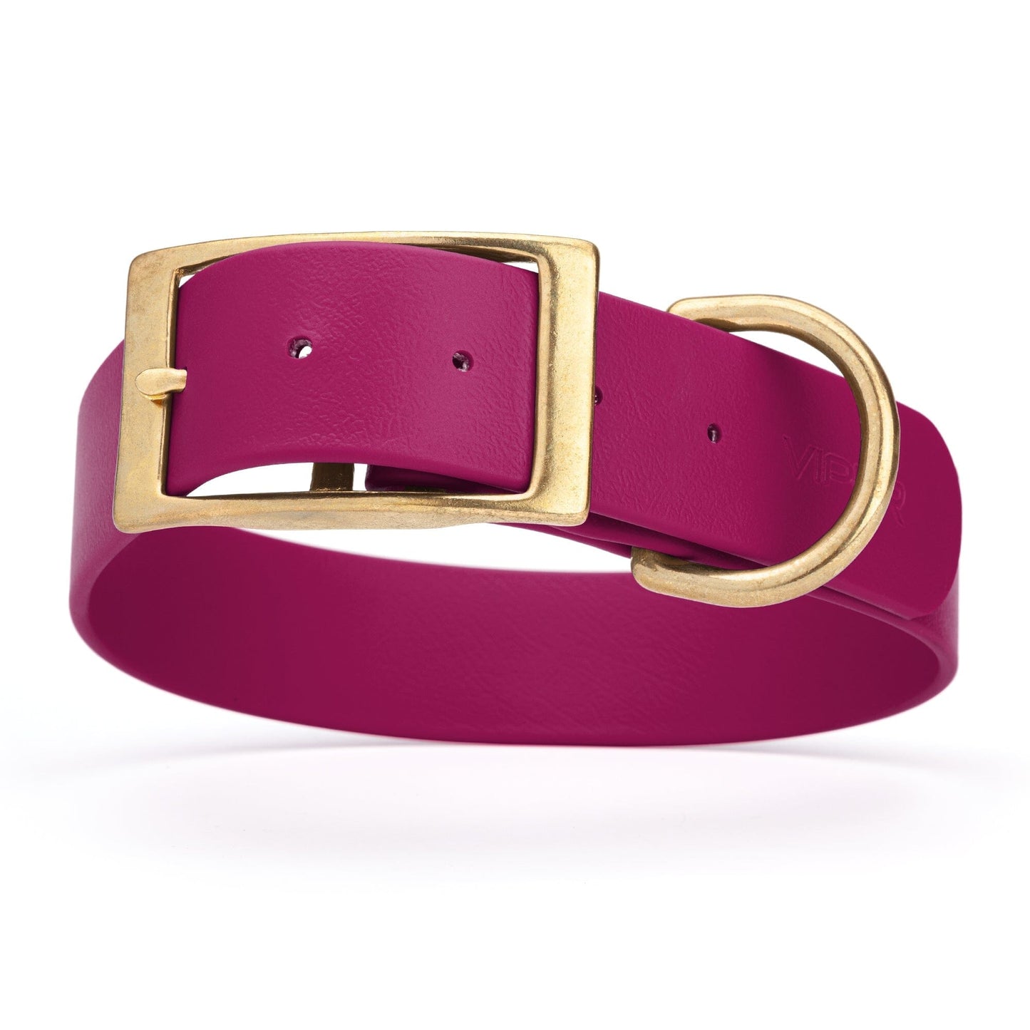 Viper Biothane Waterproof Dog Collar - Brass Hardware - 1.5in Wide, Size XXL (24 to 28 inches)