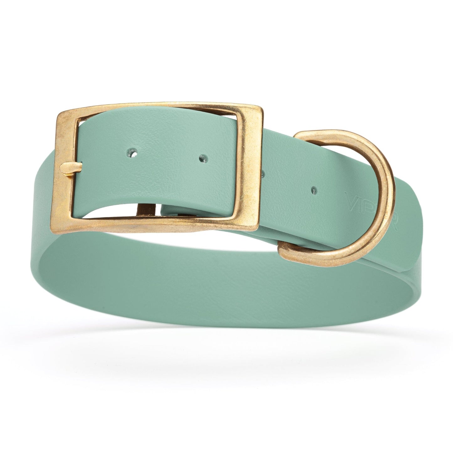 Viper Biothane Waterproof Dog Collar - Brass Hardware - 1.5in Wide, Size XXL (24 to 28 inches)