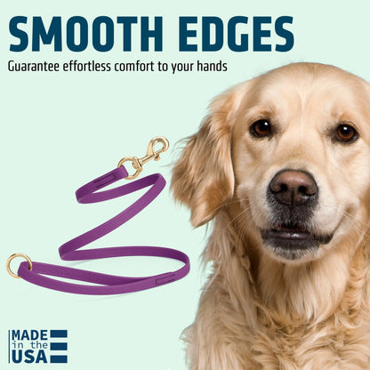 Viper Pebble Emboss BioThane Dog Leash with Solid Brass Hardware