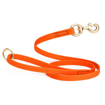 Viper Pebble Emboss BioThane Dog Leash with Solid Brass Hardware