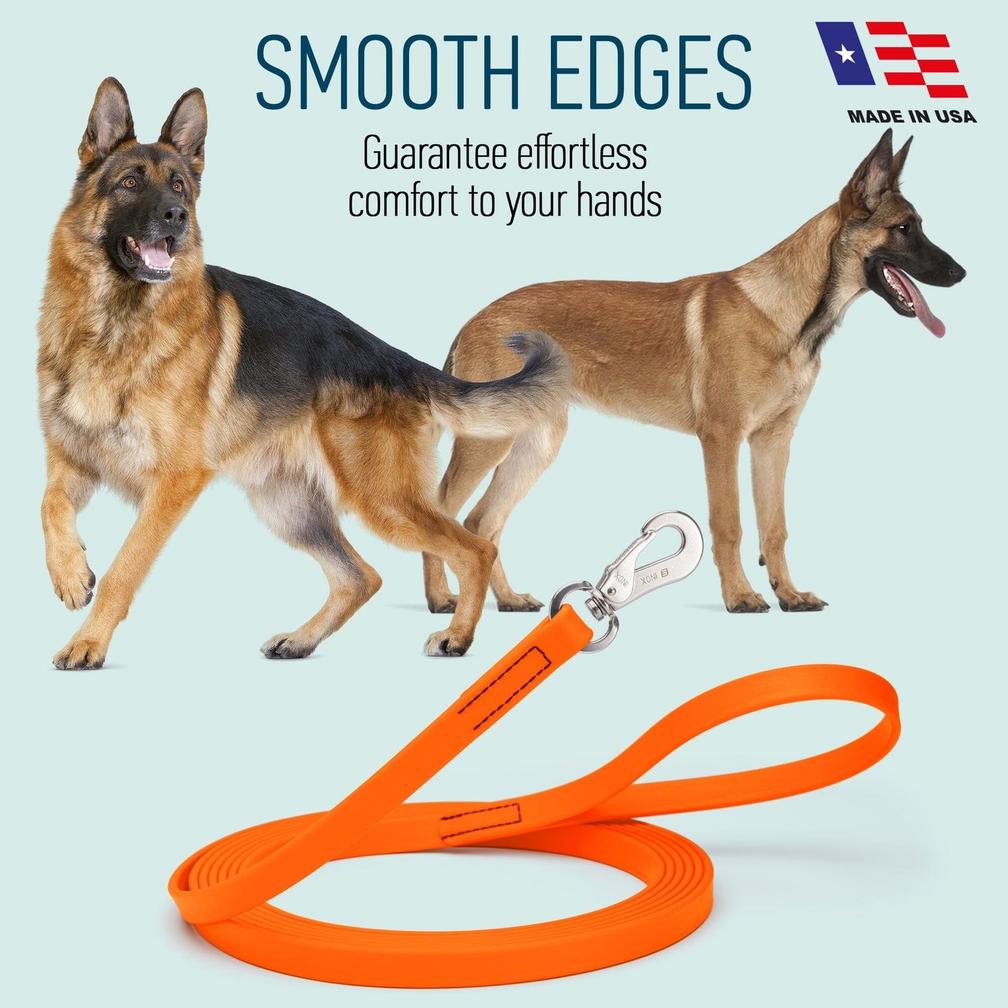 Viper Long Line 33 ft Biothane Dog Lead with SPRENGER Stainless Steel Hook