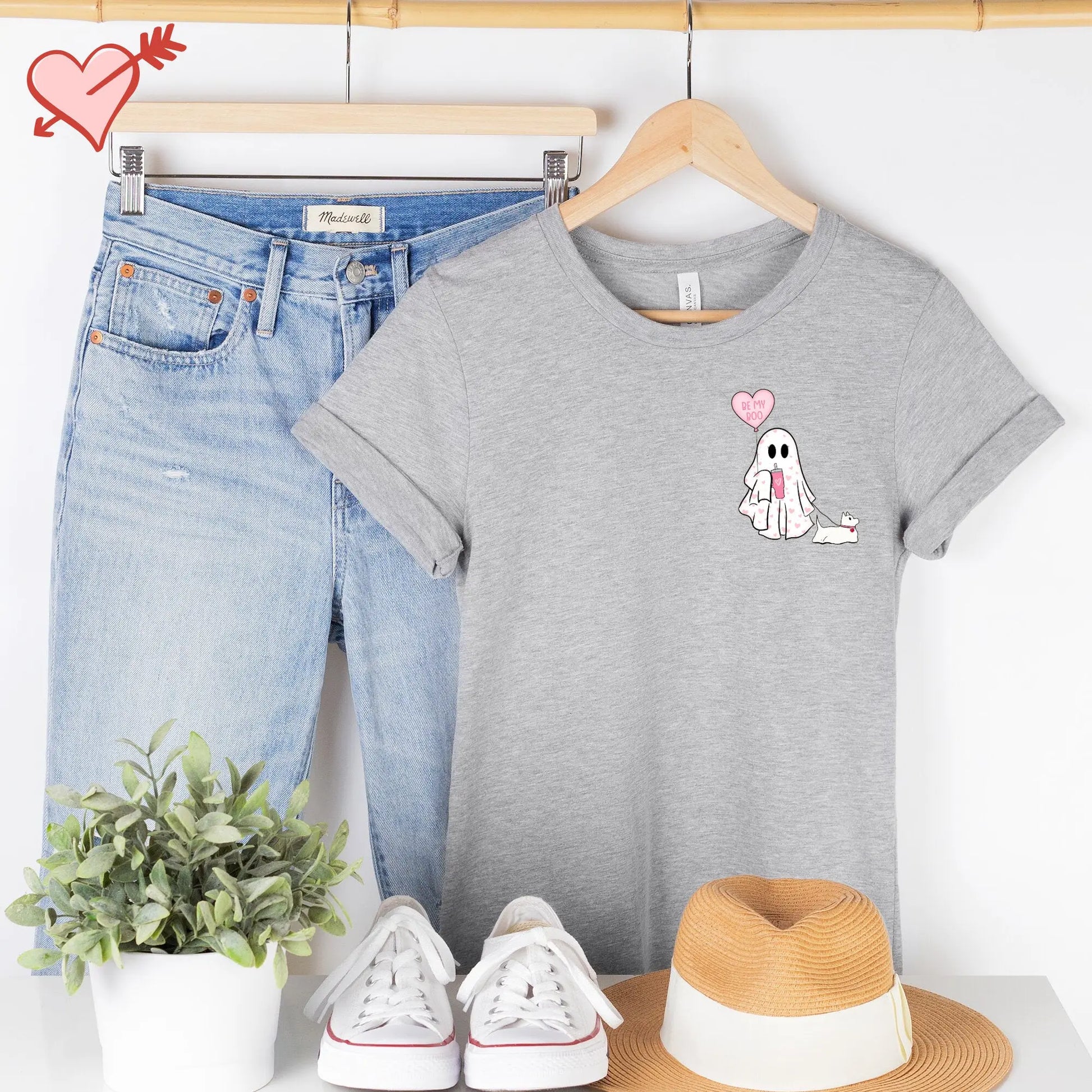 Valentine Boo Pocket T-Shirt Hunter K9