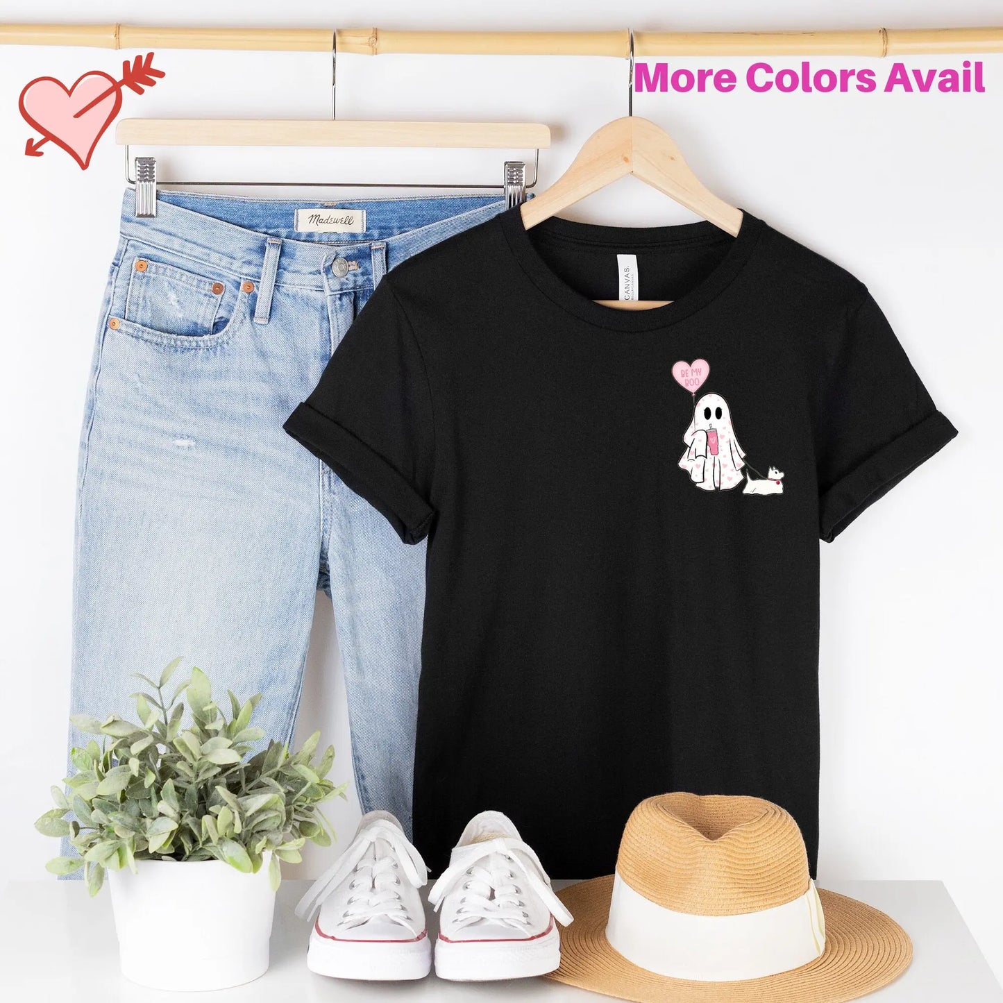 Valentine Boo Pocket T-Shirt Hunter K9