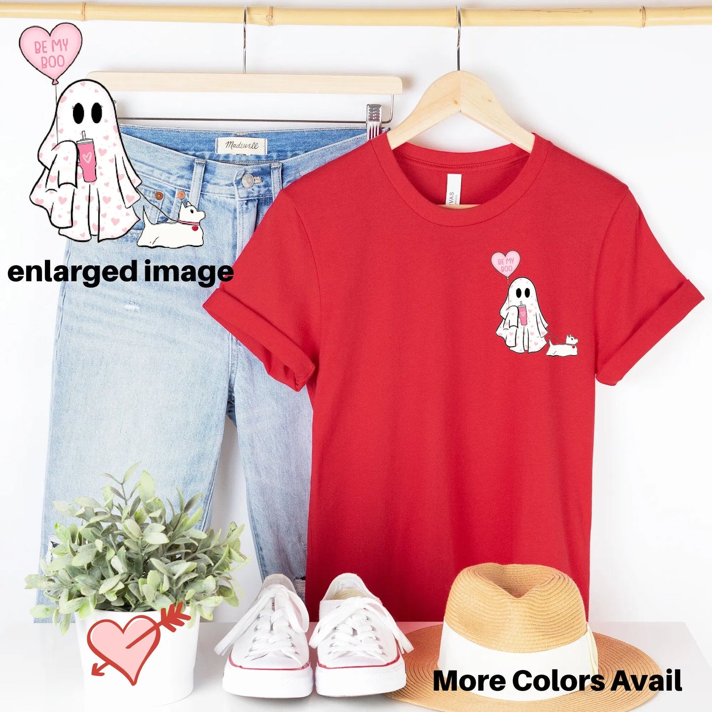 Valentine Boo Pocket T-Shirt Hunter K9