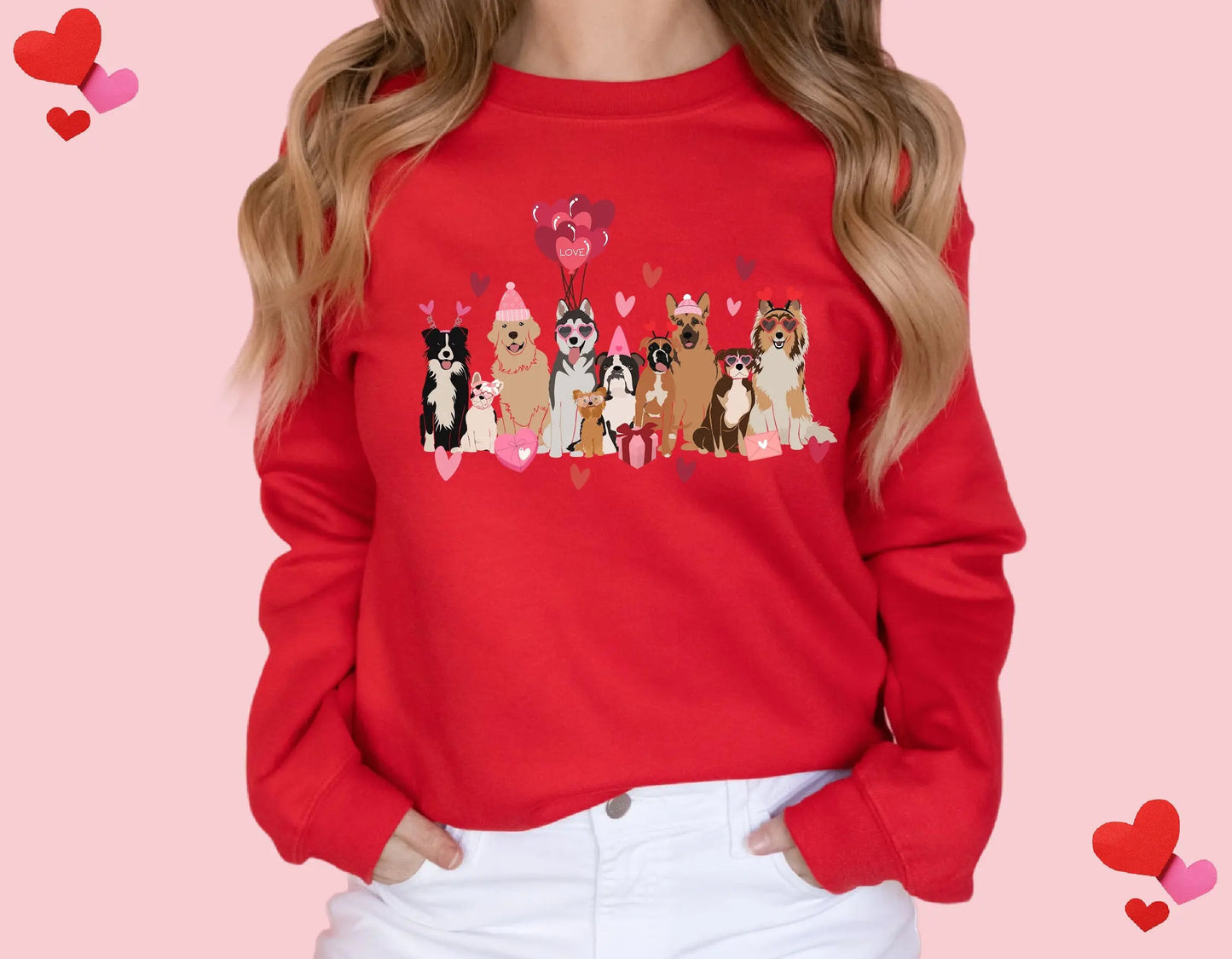 Valentine Dogs Sweatshirt Hunter K9