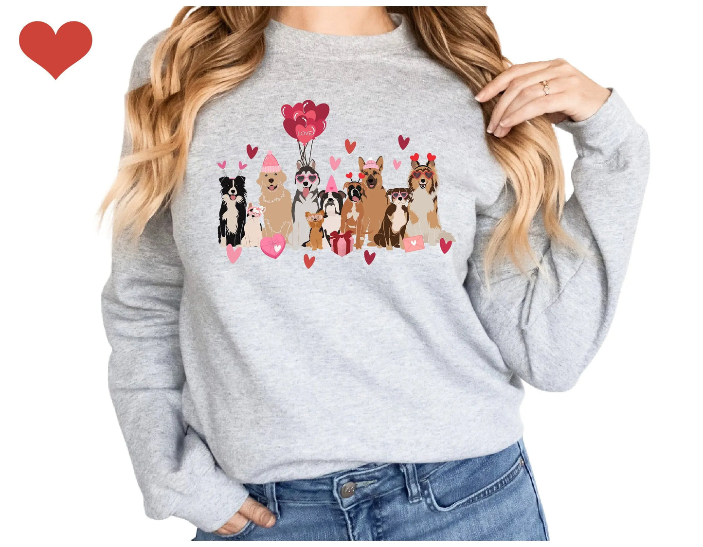 Valentine Dogs Sweatshirt Hunter K9