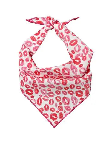 Valentine Lips Dog Bandana.