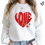 Valentine Love Dog Paw Sweatshirt Hunter K9