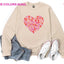 Valentine Paw Heart Dog Lover Sweatshirt Hunter K9