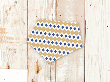 "Winter Blue and Gold" Dog Bandana
