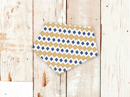 "Winter Blue and Gold" Dog Bandana