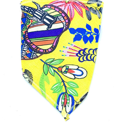 Yellow Elephant Bandana, Large.