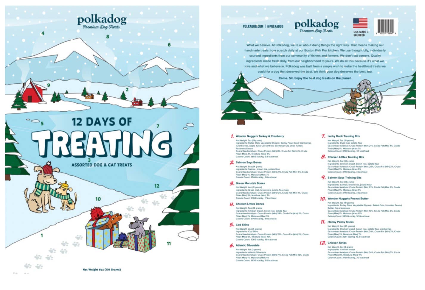 Polkadog 12 Days of Dog Treating Calendar