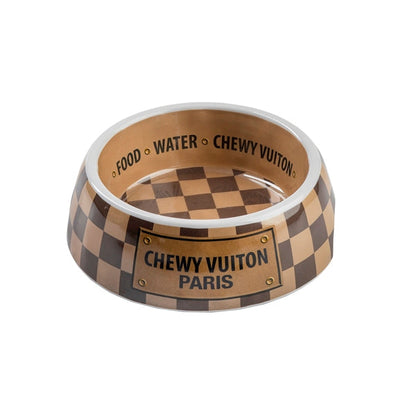 Checker Chewy Vuiton Bowls