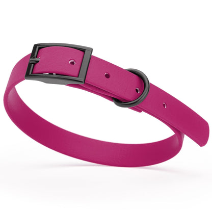 Dogline Biothane Waterproof Dog Collar with Black Hardware - Size S (12 to 15 inches)