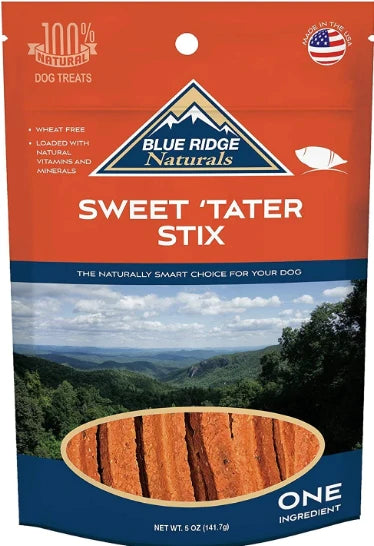 Blue Ridge Naturals Sweet Tater Stix Dog Treats 3 pk