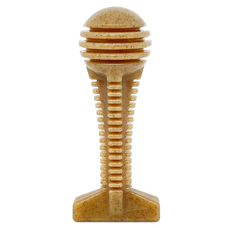 SodaPup Honey Bone Dental Tower nylon dog toy for aggressive chewers, featuring a square design for durable chewing and dental health.