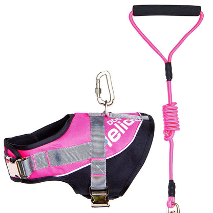Dog Helios ® 'Bark-Mudder' 2-in-1 Reflective and Adjustable Sporty Dog Harness and Leash