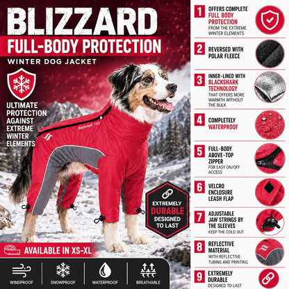 Dog Helios ® Blizzard Full-Bodied Adjustable and 3M Reflective Dog Jacket
