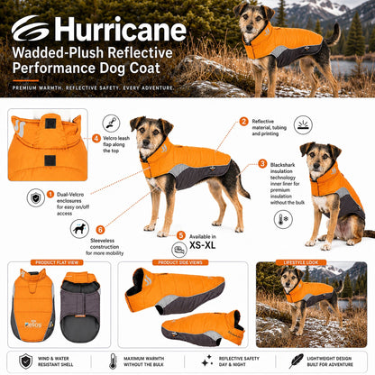 Dog Helios ® Hurricane-Waded Plush 3M Reflective Insulated Winter Dog Coat
