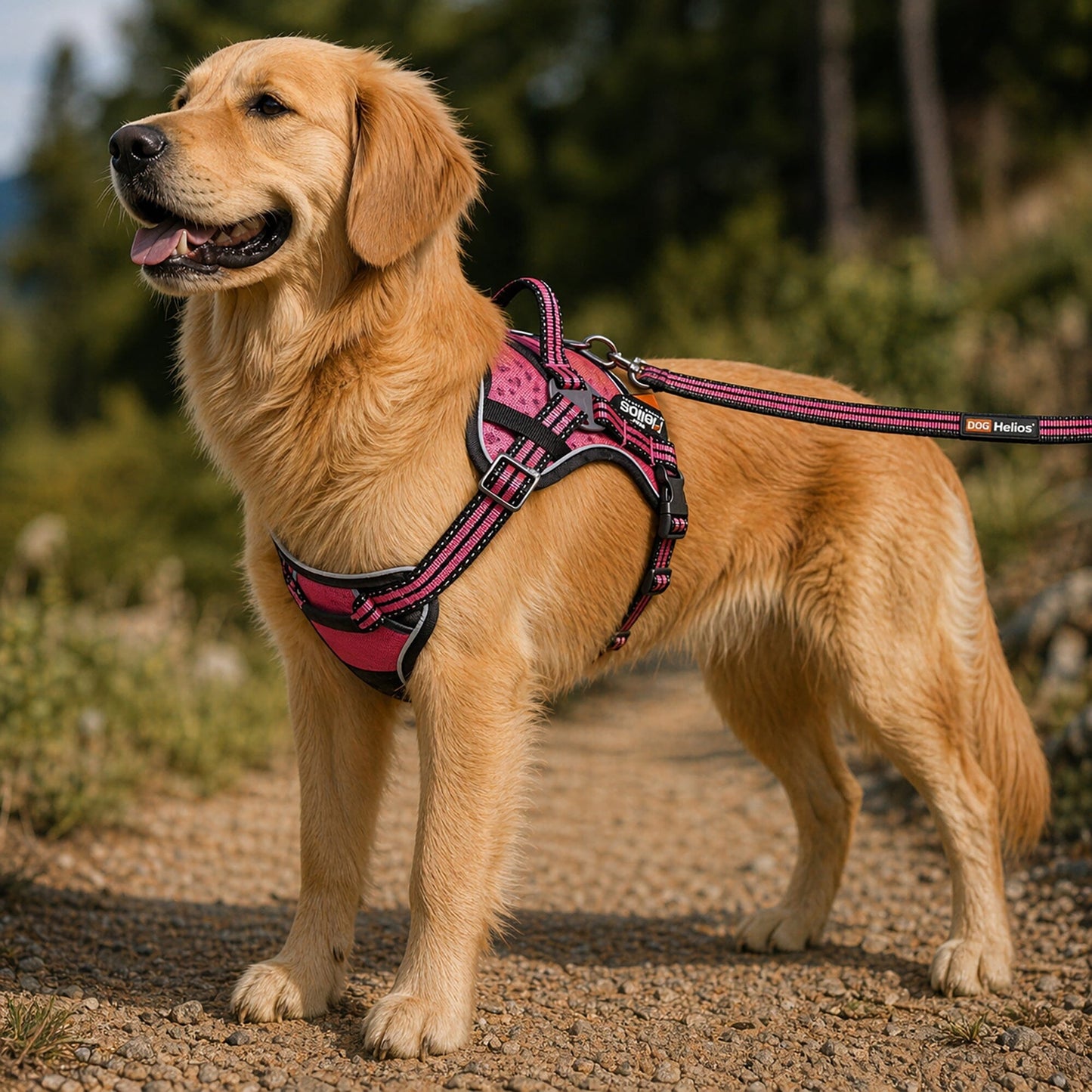 Dog Helios ® 'Journey Wander' Chest Compressive Sporty Adjustable Dog Harness and Leash